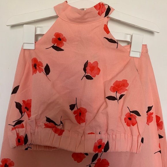 Pink Linen Floral 2-piece Set XS - Picture 6 of 12